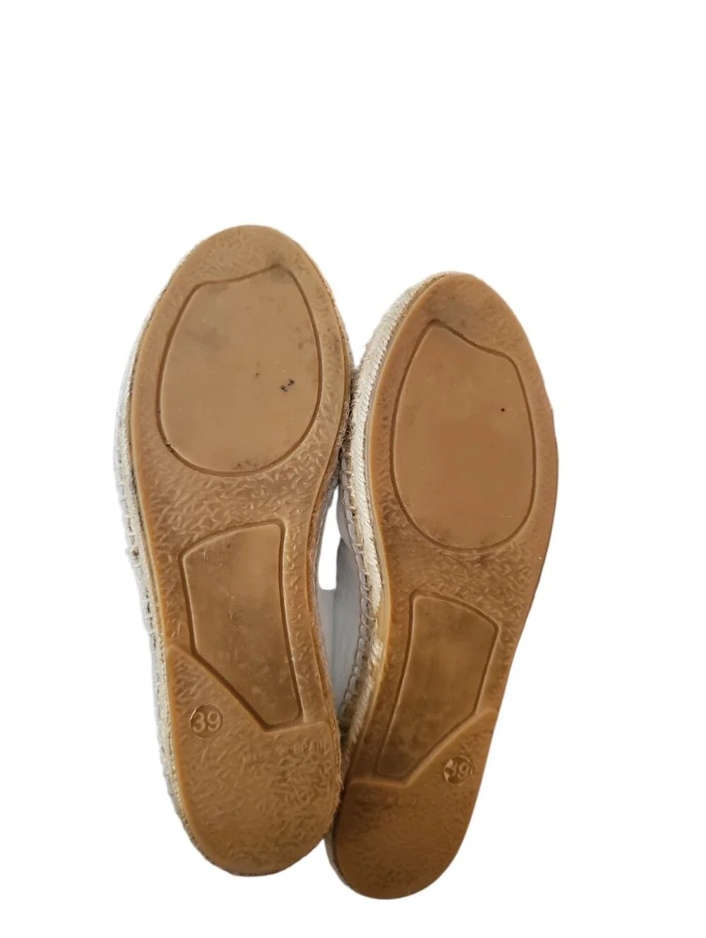 Free People 39 White Espadrille Flats - Comfortable Summer Slip-Ons Sz 8.5 WL411